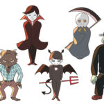 ハロウィンのモンスター達